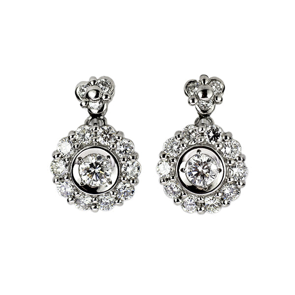 Pt900 ダイヤモンド イヤリング 1.53ct