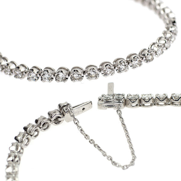 K18WG ダイヤモンド ブレスレット 4.01ct テニス