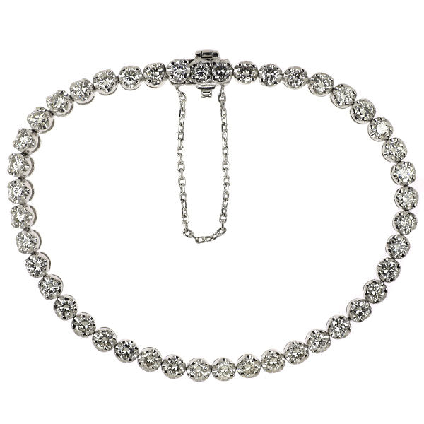 K18WG ダイヤモンド ブレスレット 4.01ct テニス