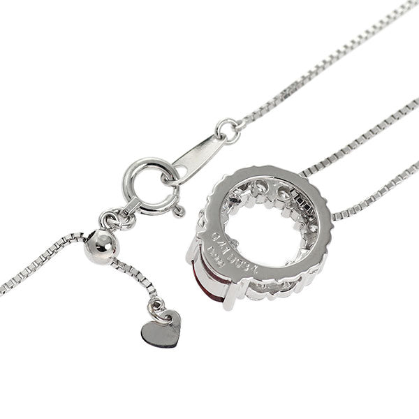 Pt900/ Pt850 ルビー ダイヤモンド ペンダントネックレス 0.41ct D0.34ct