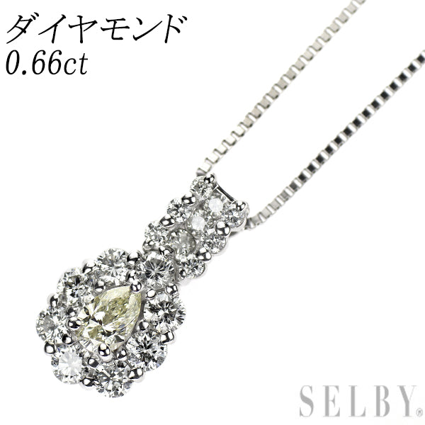 Pt900/ Pt850 ダイヤモンド ペンダントネックレス 0.66ct