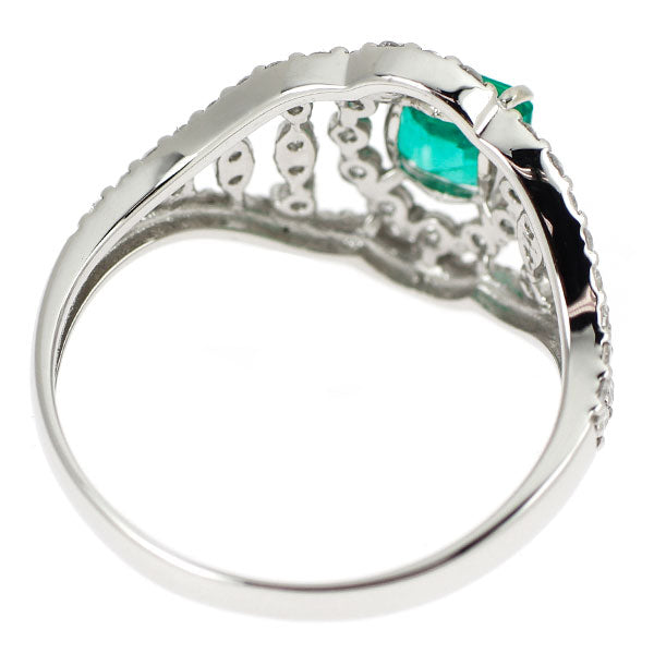Pt950 エメラルド ダイヤモンド リング 0.517ct D0.52ct