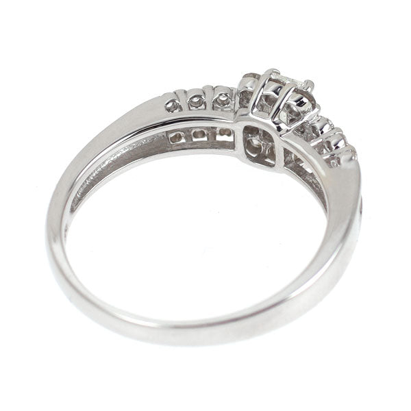 Pt900 バケットカット ダイヤモンド リング 0.221ct D0.52ct