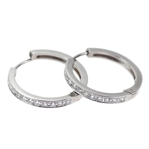 Pt900 ダイヤモンド フープ ピアス 1.00ct