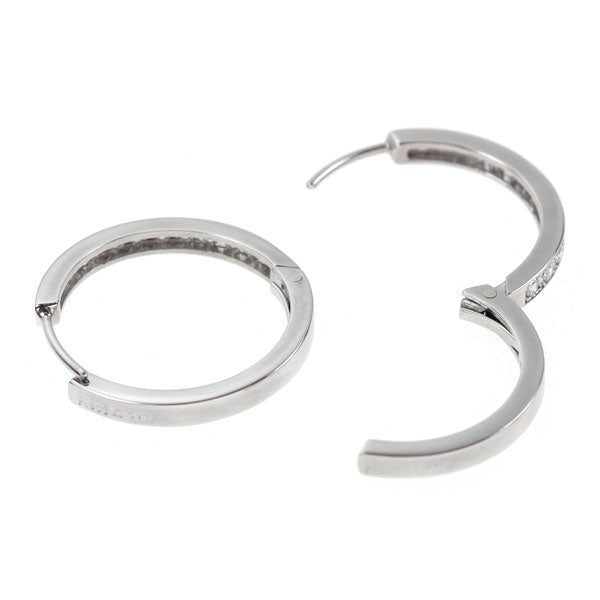 Pt900 ダイヤモンド フープ ピアス 1.00ct