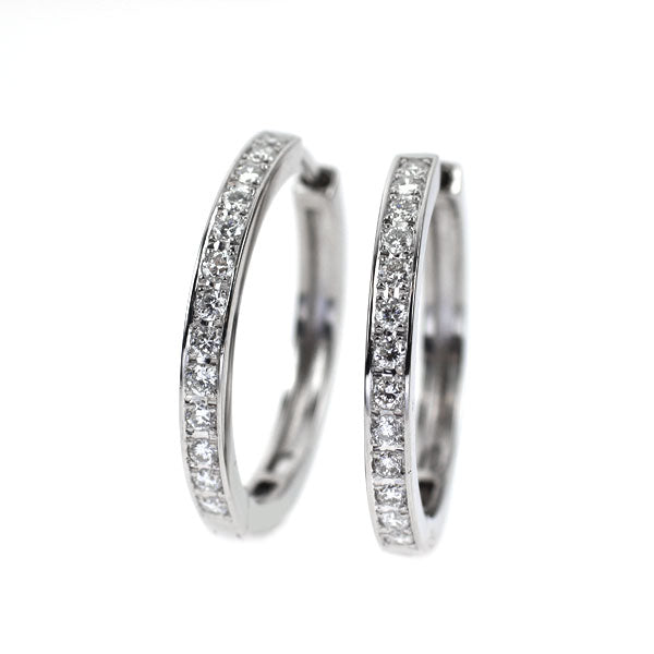 Pt900 ダイヤモンド フープ ピアス 1.00ct