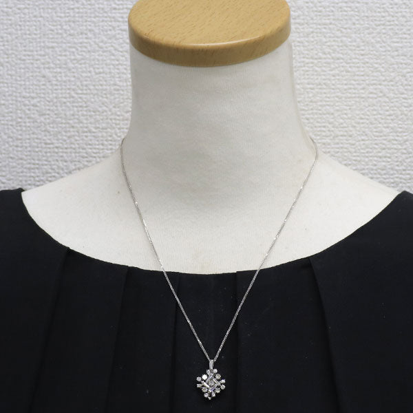 K18WG ダイヤモンド ペンダントネックレス 1.02ct