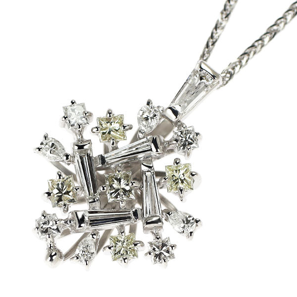 K18WG ダイヤモンド ペンダントネックレス 1.02ct