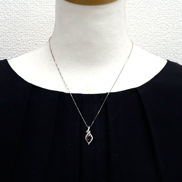 Pt900/ Pt850 ルビー ダイヤモンド ペンダントネックレス 0.61ct D0.24ct