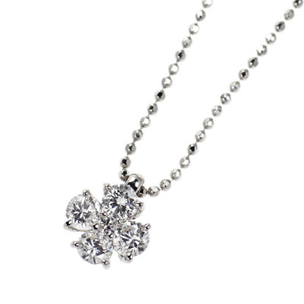 Pt850 ダイヤモンド ペンダントネックレス 0.70ct フラワー