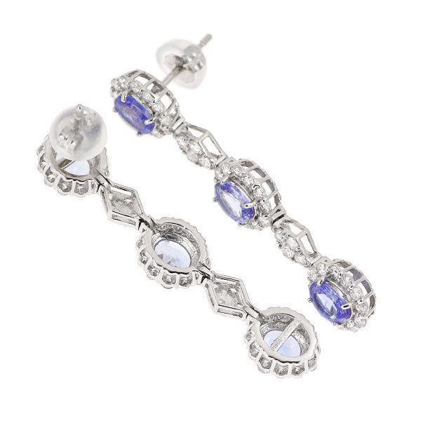 Pt900 タンザナイト ダイヤモンド ピアス 1.80ct D1.08ct