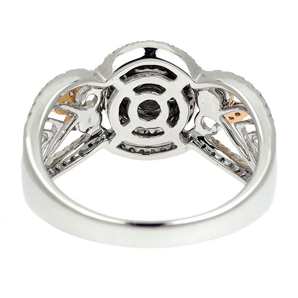 K18WG/PG カラーレス/天然ピンクダイヤモンド リング D0.55ct PD0.02ct