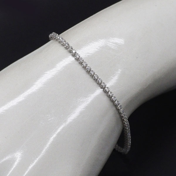 ヴァンドーム青山 K18WG ダイヤモンド テニス ブレスレット 1.00ct