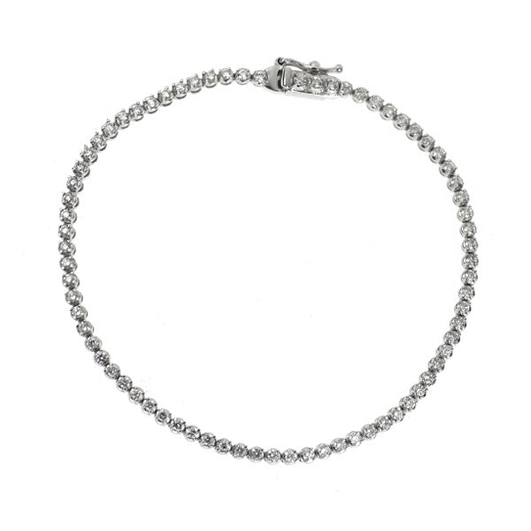 ヴァンドーム青山 K18WG ダイヤモンド テニス ブレスレット 1.00ct