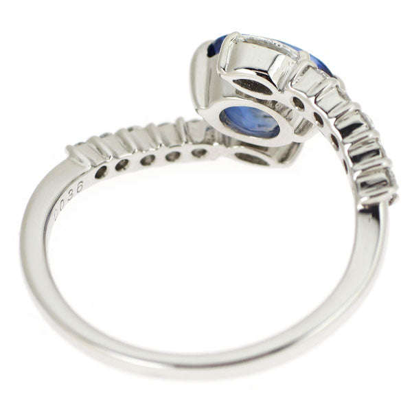 Pt900 サファイア ダイヤモンド リング 1.35ct D0.36ct