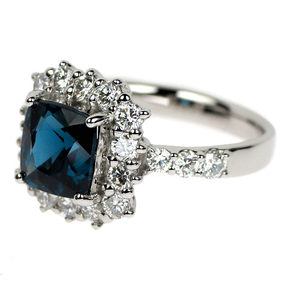 Pt950 コバルトスピネル ダイヤモンド リング 2.256ct D1.01ct