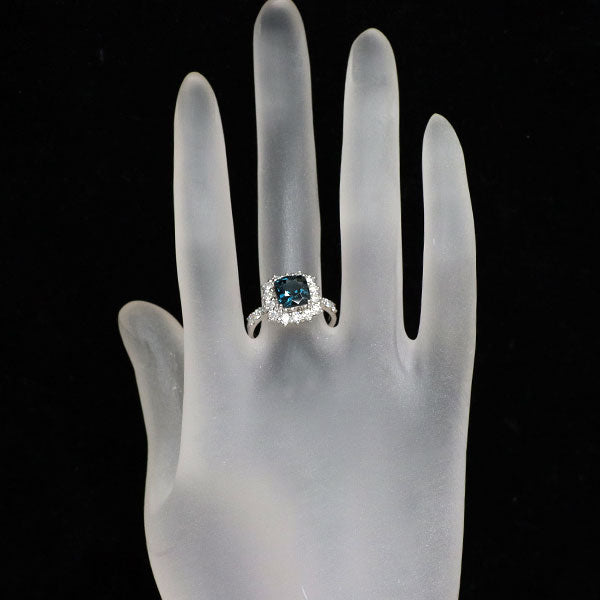 Pt950 コバルトスピネル ダイヤモンド リング 2.256ct D1.01ct