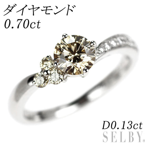 K18WG ダイヤモンド リング 0.70ct D0.13ct — セルビーオンラインストア
