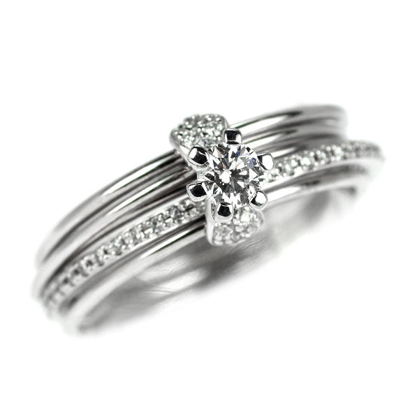 フォーエバーマーク K18WG ダイヤモンド リング 0.18ct D0.18ct ミルモア