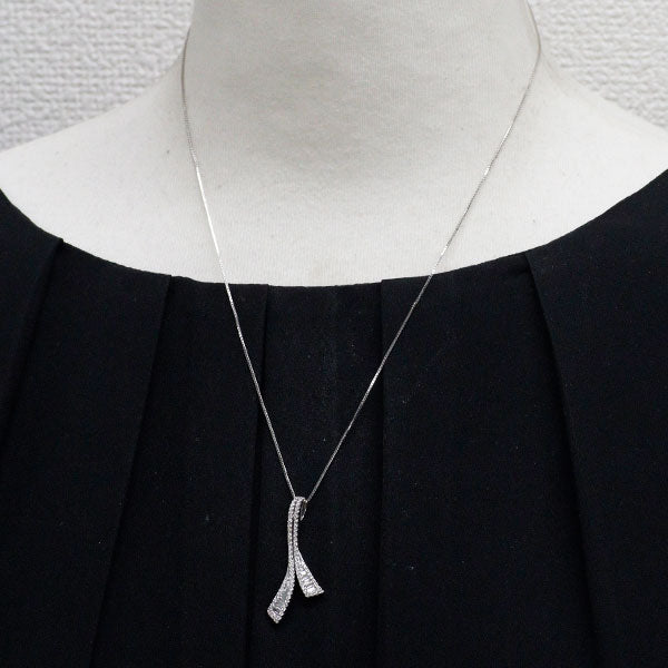 K18WG ダイヤモンド ペンダントネックレス 0.52ct