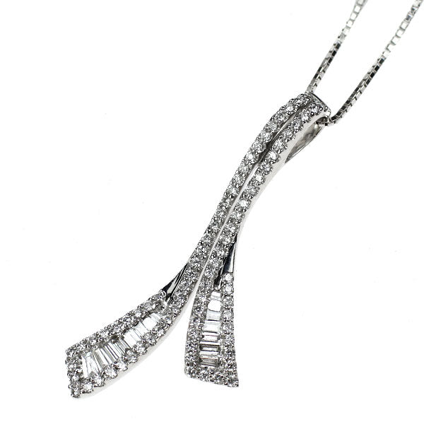 K18WG ダイヤモンド ペンダントネックレス 0.52ct