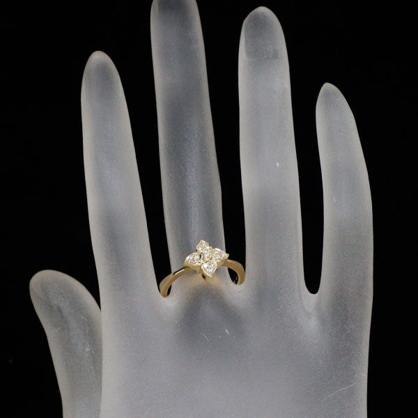 ラッセル K18YG ダイヤモンド リング兼ペンダントトップ 0.14ct フラワー