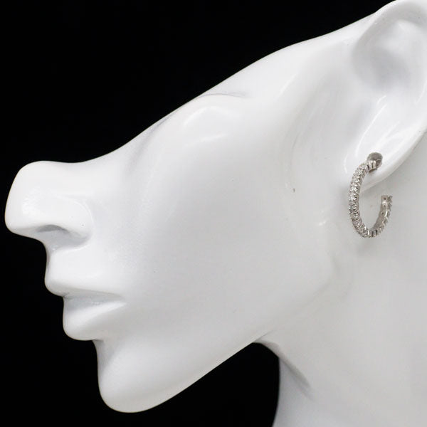 Pt900 ダイヤモンド フープ ピアス 1.00ct