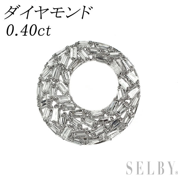 K18WG ダイヤモンド ペンダントトップ 0.40ct