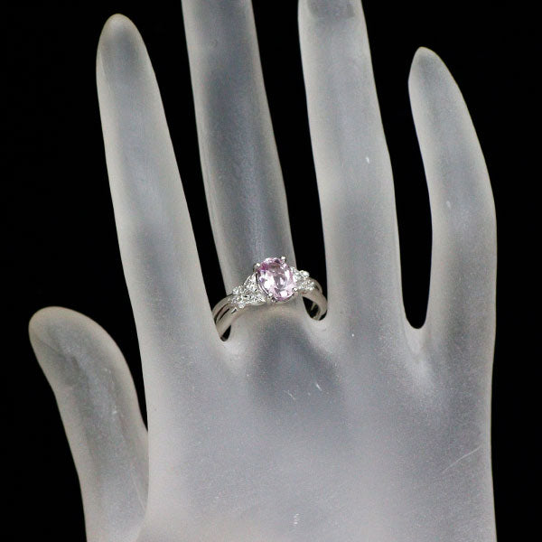 Pt900 インペリアル トパーズ ダイヤモンド リング 1.76ct D0.10ct