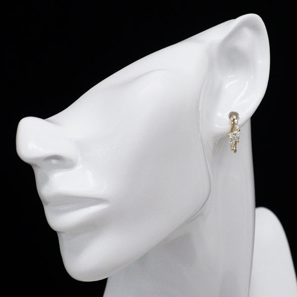 K18YG ハートシェイプダイヤモンド ピアス 0.82ct D0.18ct
