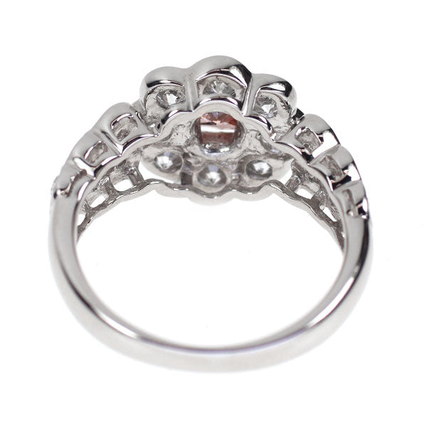 希少 Pt900 天然ピンク ダイヤモンド リング 0.238ct FDP SI2 D1.04ct フラワー