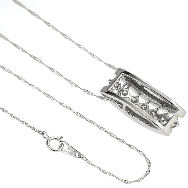 K18WG H&C ダイヤモンド ペンダントネックレス 0.798ct D0.28ct