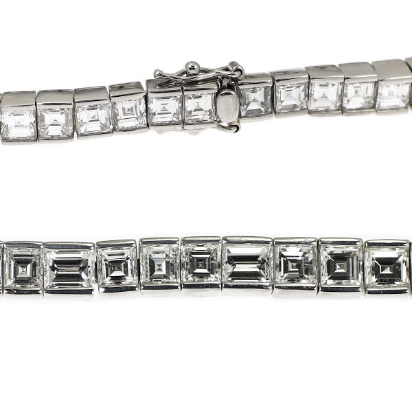 Pt850 ダイヤモンド テニス ブレスレット 12.00ct