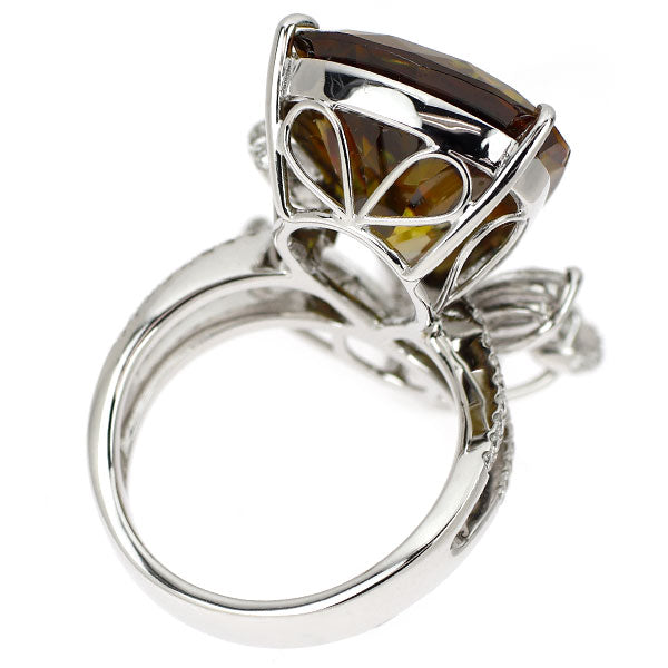 K18WG スフェーン ダイヤモンド リング 17.87ct