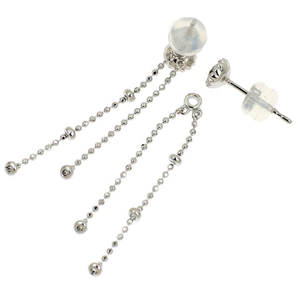 K18WG ダイヤモンド ピアス 0.30ct 2Way