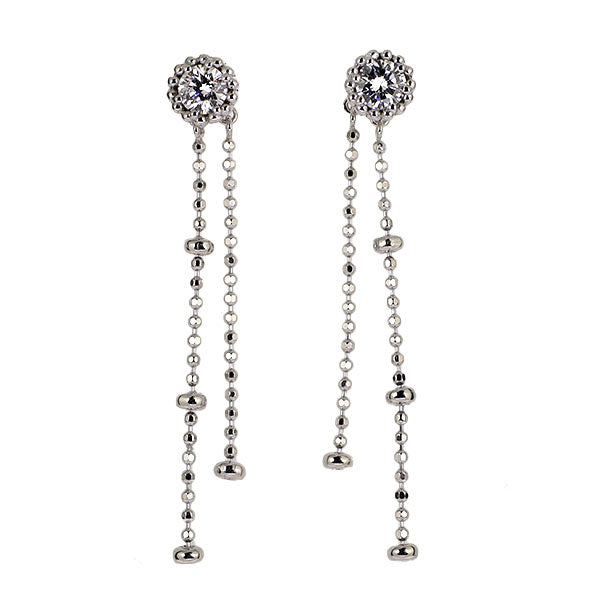 K18WG ダイヤモンド ピアス 0.30ct 2Way