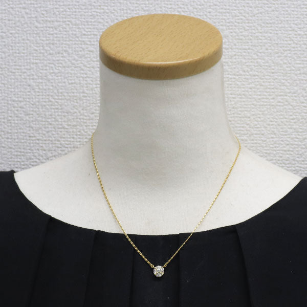 ウノアエレ K18YG ダイヤモンド ペンダントネックレス 0.16ct D0.39ct