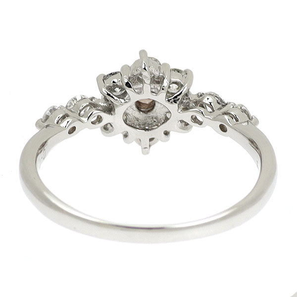 希少 Pt900 天然ピンクダイヤモンド リング 0.115ct D0.56ct フラワー