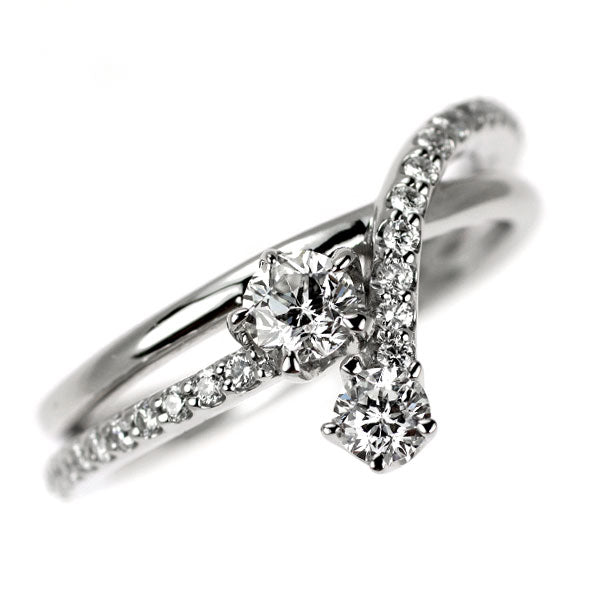 wish upon a star Pt900 ダイヤモンド リング 0.394ct D0.23ct