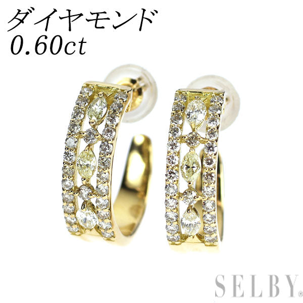 K18YG ダイヤモンド ピアス 0.60ct