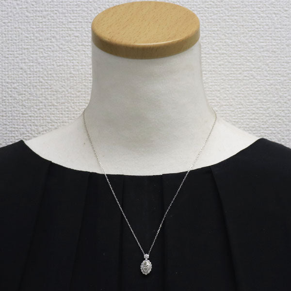 K18WG ダイヤモンド ペンダントネックレス 0.66ct D0.28ct
