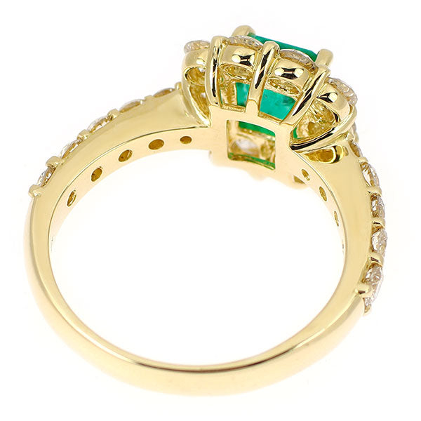 K18YG エメラルド ダイヤモンド リング 0.783ct D1.19ct