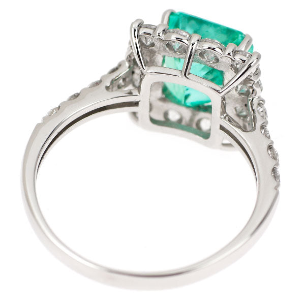 Pt950 エメラルド ダイヤモンド リング 1.87ct D1.01ct