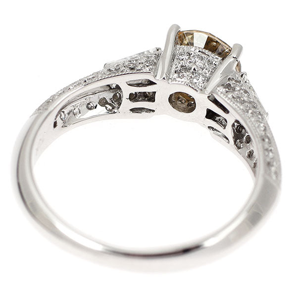 K18WG ダイヤモンド リング 0.76ct D0.55ct
