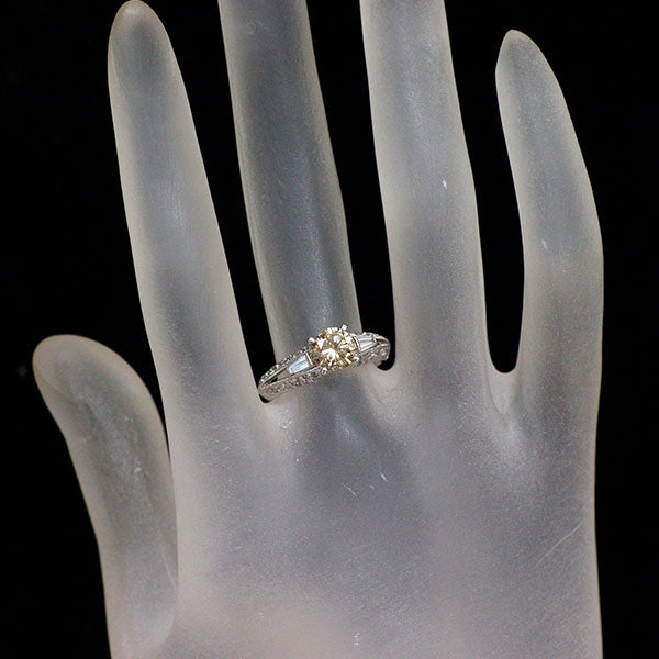 K18WG ダイヤモンド リング 0.76ct D0.55ct
