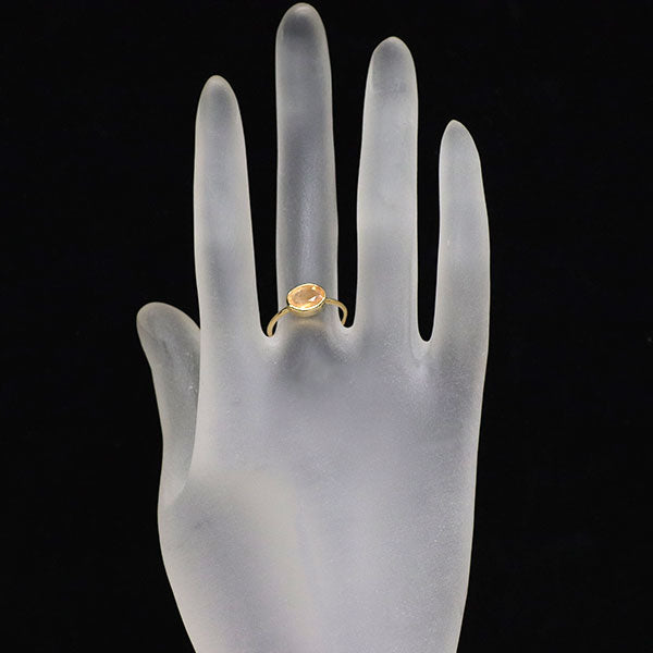 K18YG オレンジクオーツ リング 1.22ct