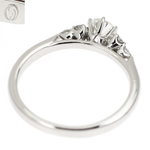 ダイヤモンドシライシ Pt950 ダイヤモンド リング 0.329ct I VS2 3EXHC D0.080ct