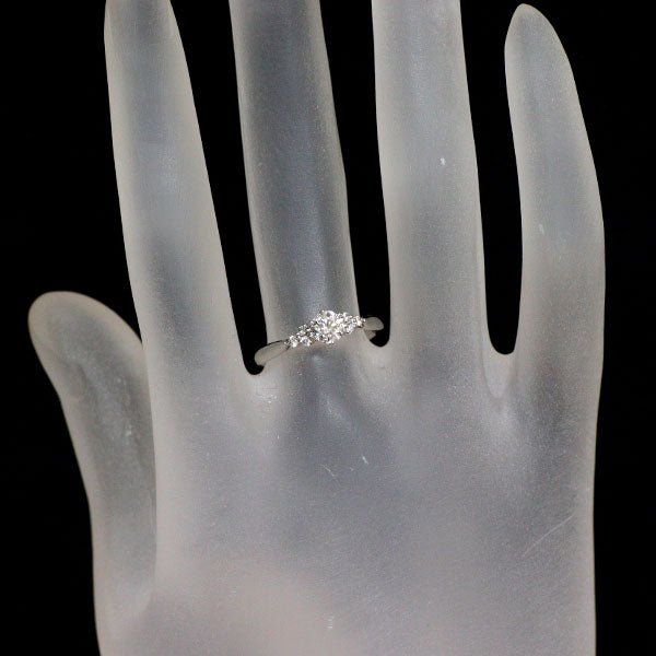 ダイヤモンドシライシ Pt950 ダイヤモンド リング 0.329ct I VS2 3EXHC D0.080ct
