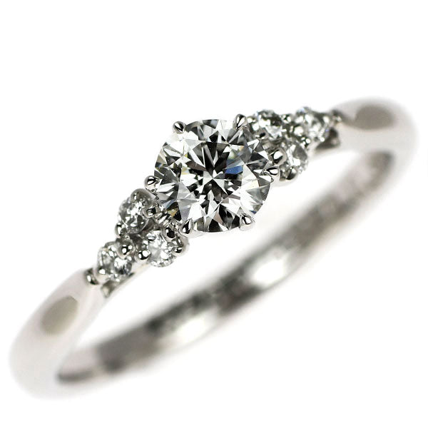 ダイヤモンドシライシ Pt950 ダイヤモンド リング 0.329ct I VS2 3EXHC D0.080ct