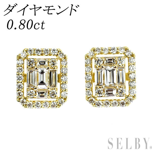K18YG ダイヤモンド ピアス 0.80ct